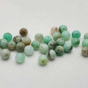 Мъниста от камък хризопраз 6 мм