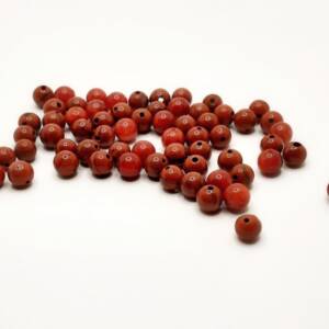 Мъниста от червен яспис 6 мм