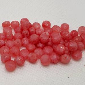 Мъниста от родохрозит фасетирани 6 мм