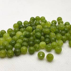 Мъниста от маслинов халцедон 6 мм