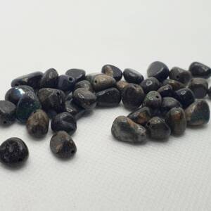 Мъниста от камък черен опал 6-8 мм
