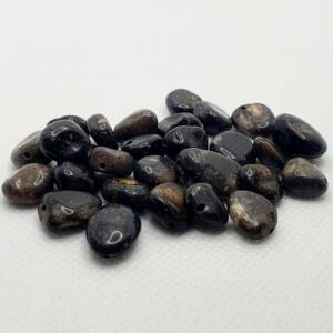 Мъниста от камък черен опал 9-12 мм