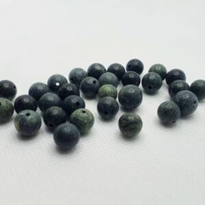 Мъниста от камък серпентин (тъмно-зелен) 8 мм