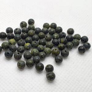 Мъниста от камък серпентин (зелен) 4 мм
