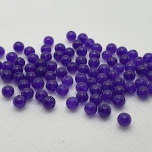 Мъниста от камък пурпурен халцедон 4 мм