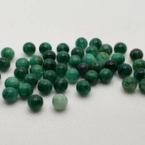 Мъниста от камък зелен лепидолит 6 мм