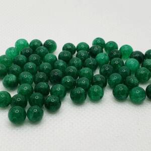 Мъниста от камък зелен нефрит 6 мм