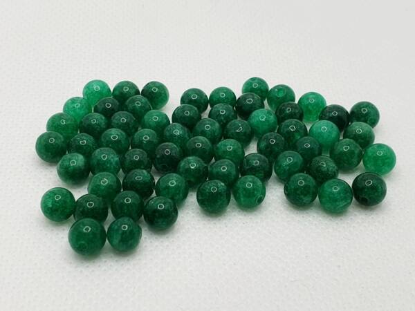 Мъниста от камък зелен нефрит 6 мм