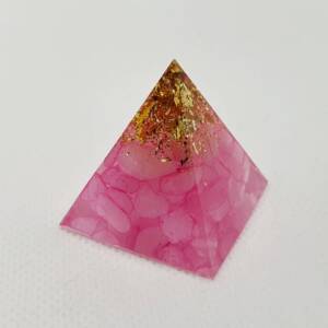 Оргонит пирамида с розов кварц 30 мм