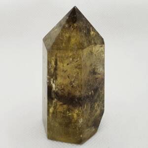 Обелиск от камък опушен кварц с цитрин 70-80 мм