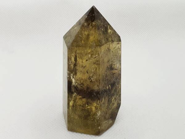 Обелиск от камък опушен кварц с цитрин 70-80 мм