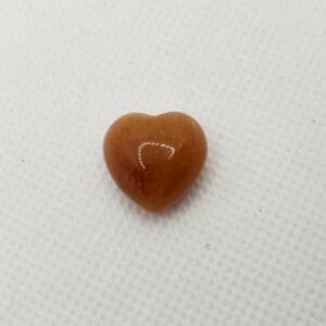 Сърце от камък жълт нефрит 15 мм