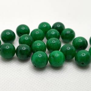 Мъниста от камък зелен нефрит 10 мм