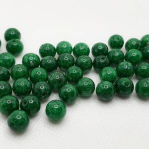 Мъниста от камък зелен нефрит 8 мм